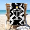 1PC Custom Name Beach Towel Cam Abstract Artwork Beach Towel, Suitable for Camping, Travel, Beach Accessories, Super Absorbent, Family Gift