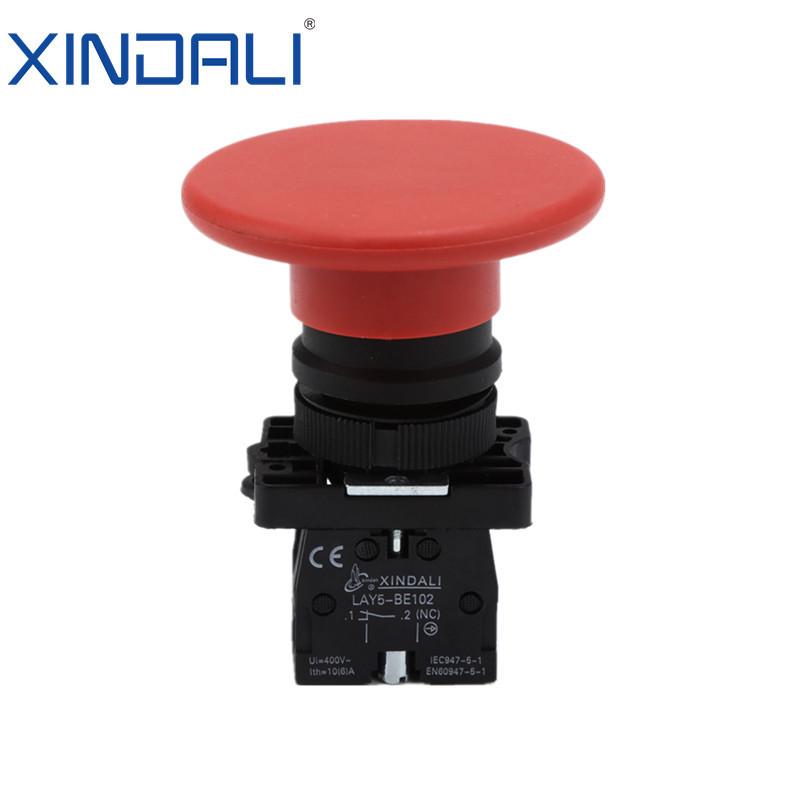 Mushroom Head Emergency Stop Switch ZB2/XB2 542/545 Rotary Reset Elevator Button BE102