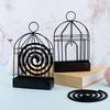 1 шт. Металлический держатель для спирали от комаров - Дизайн птичьей клетки, средство от насекомых для использования на открытом воздухе/в помещении, прочный металл с золотистой отделкой, не требует электричества