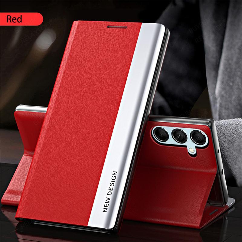 Leather Flip Case for Samsung Galaxy A55 A16 5G A35 A25 A15 A73 A53 A33 A13 Cases for Samsung A54 A34 A14 A52 A56 A36 A26 Cover