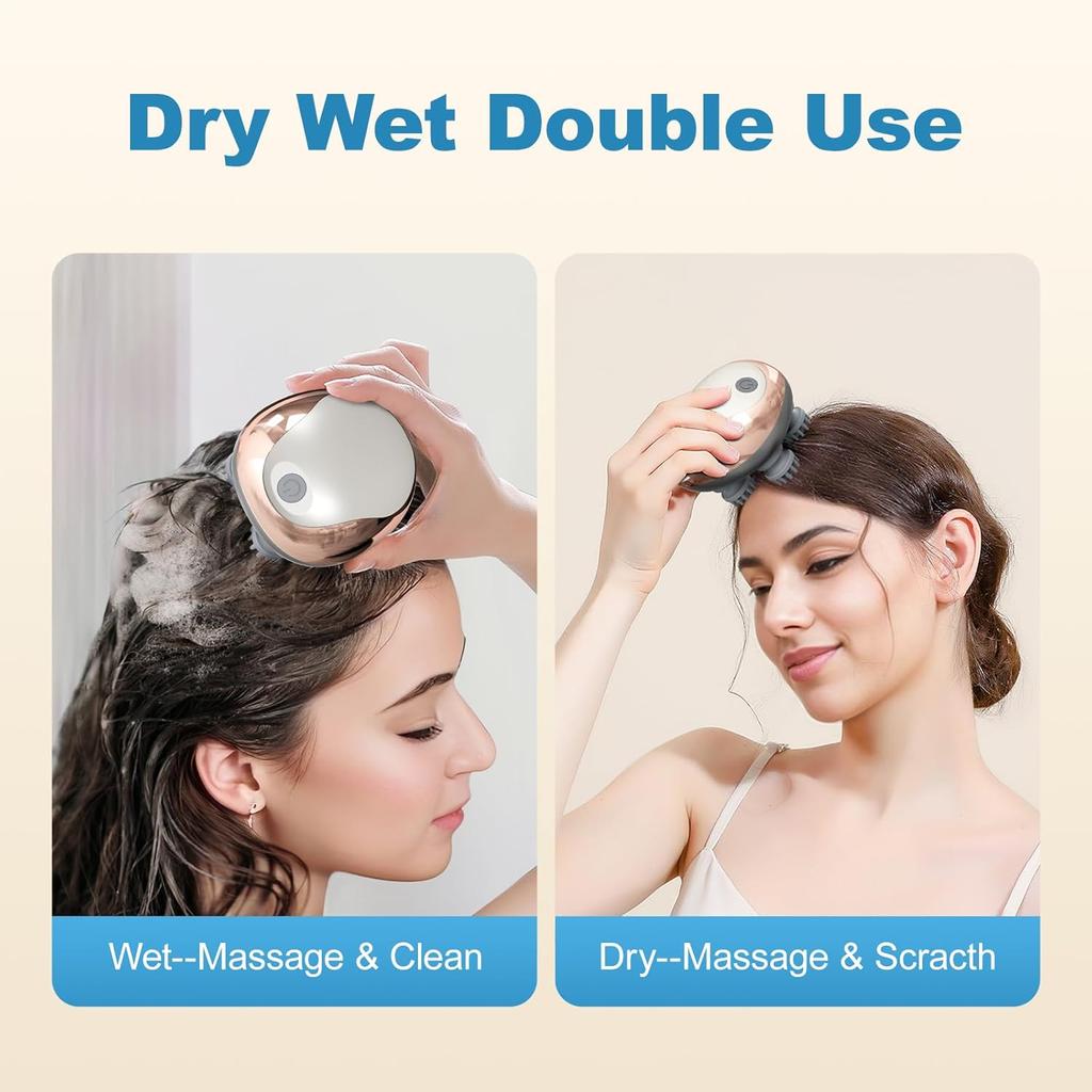 Мини-машина для массажа головы, силиконовая, с магнитным всасыванием, зарядка, силиконовая, многофункциональная, для разминания и вибрации, спа-головка