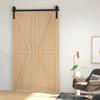 Sliding Door Hardware Kit 122 cm Hardware Kit for Double-Leaf Sliding Doors with J-Shaped Hangers, Pipe Clamps