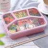 Ланч-бокс Bento, 4 отделения, контейнеры для приготовления пищи, ланч-бокс для взрослых детей, многоразовые контейнеры для хранения еды, офис, школы
