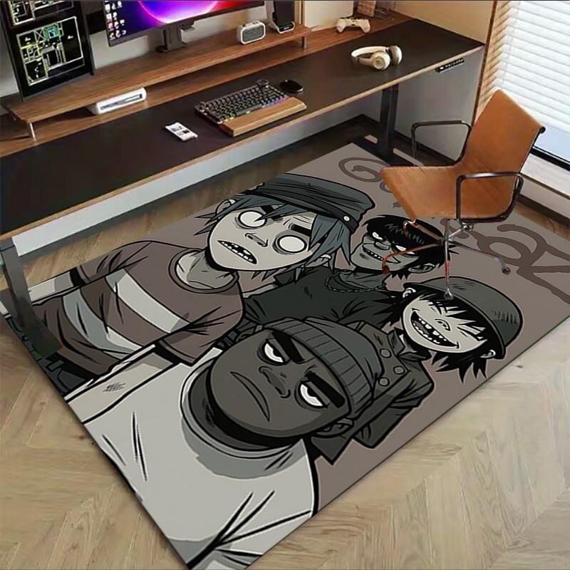 1 шт. Ковер Gorillaz, Офисный коврик, Коврик для улицы, Декор для дома, Ковер для зоны, Фестиваль