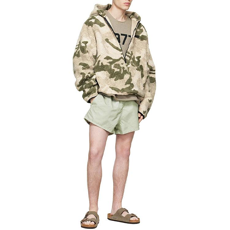 Fear of God Essentials Мужские нейлоновые шорты Весна/Лето 2022 Низ изделия Цвет морской пены FOG-SS22-751