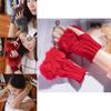 Womens Knit Warm Gloves With Half Finger Style And Functionality For Winter