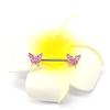 1 Pair Butterfly Nipple Barbell 14g Crystal Nipple Piercing Nipple Jewelry Heart Nipple Ring Bar Stainless Steel Body Piercing for Women