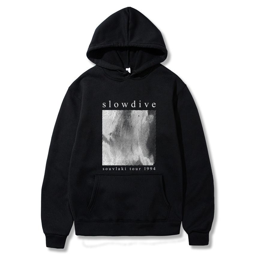 Осенне-зимняя мужская толстовка Slowdive Souvlaki Tour Классическая Удобная Флисовая Свитшот с длинным рукавом Модная