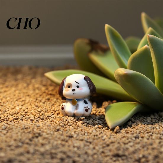 Miniature Dog Landscaping Decor 2 Pcs Mini Figurines, Tiny Resin Puppy Figures, Cute Small Desktop Decoration Animal Statues for Desktop, Car