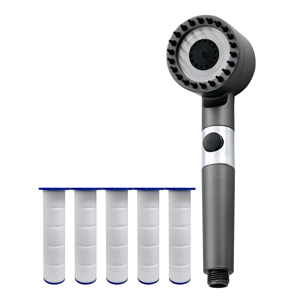 Фильтр Душевая лейка Мощная Напорная Большая Пропускная способность Душевая головка Регулируемая 4 режима Запасные части Аксессуары для ванной