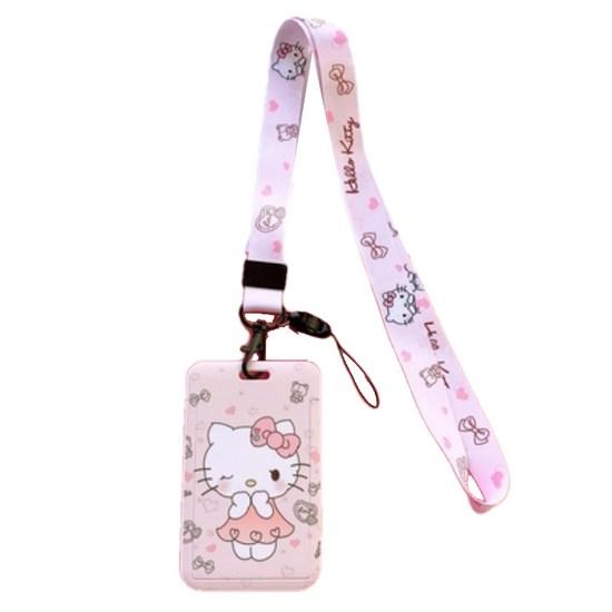 Beoms Company Character Card Necklace Strap, Kitty, 1 Piece, a Popular Character In Korea