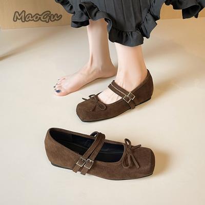 Модные туфли-лодочки на среднем каблуке с ремешками и пряжками в стиле французского винтажа для женщин, туфли Мэри Джейн с неглубоким вырезом, квадратным носком, офисные, для ходьбы, элегантные