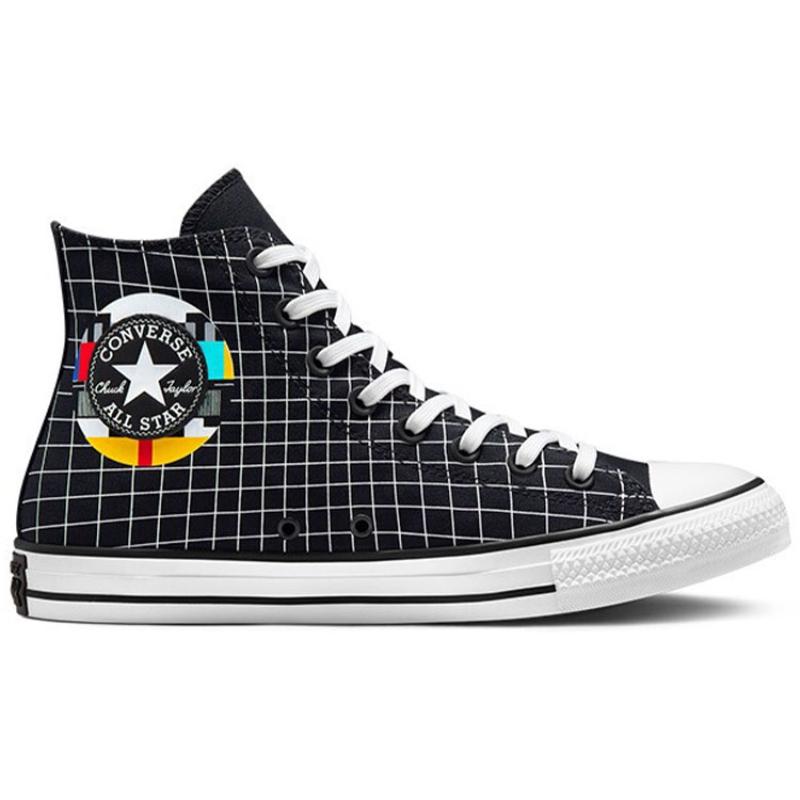 Converse Chuck Taylor All Star Удобные и Универсальные Высокие Эспадрильи Унисекс Черно-Белые