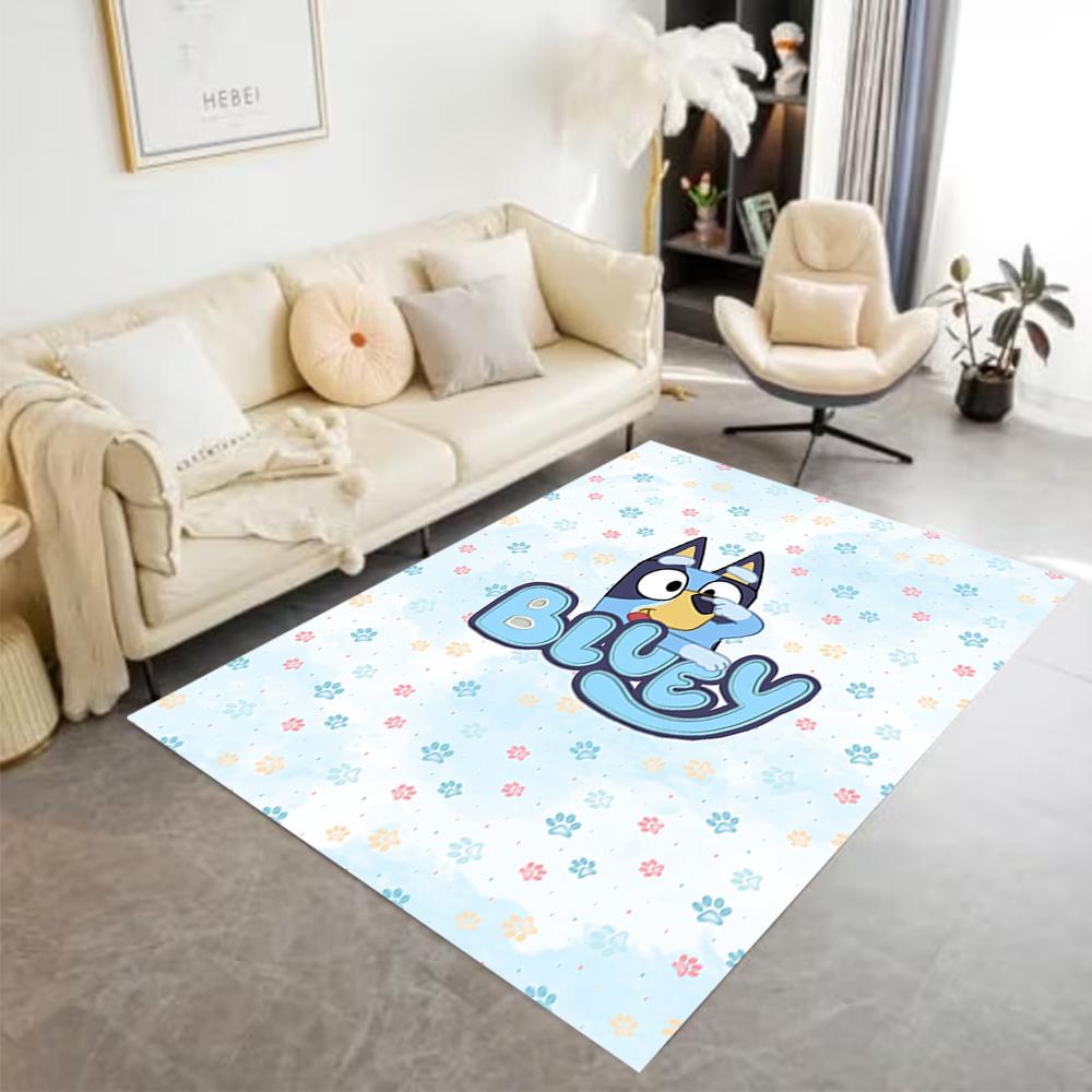 Bluey Family Adventure Carpet Design for Foyer Decorate room Bedrooms Dormitory Anti-slip Rug Office home decor Gift for Festivals