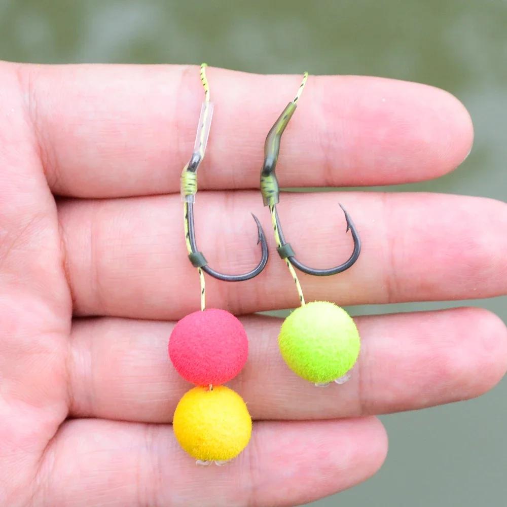500Pcs per bag Carp Fishing Barbed Hook High Carbon Steel Ring Eye Fish hook 8007