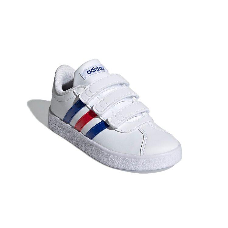 adidas VL Court 2.0 J 'Белый Королевский Синий Ярко-Красный' FY9273