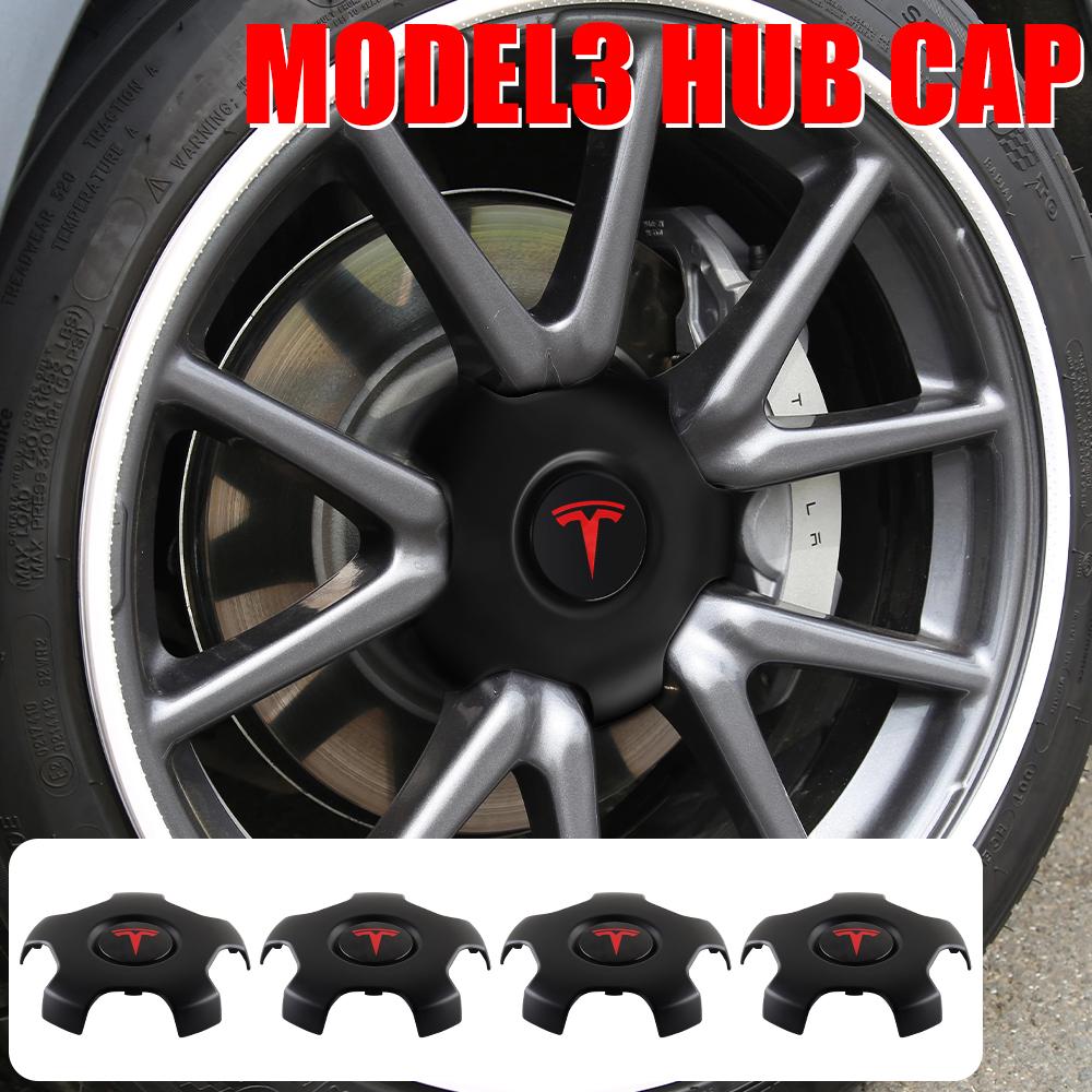 4PCS 18-Inch Hub Cap for Tesla Model 3 Car Wheel Hub Caps Hub Center Cover OEM 1529680-A Auto Accessories