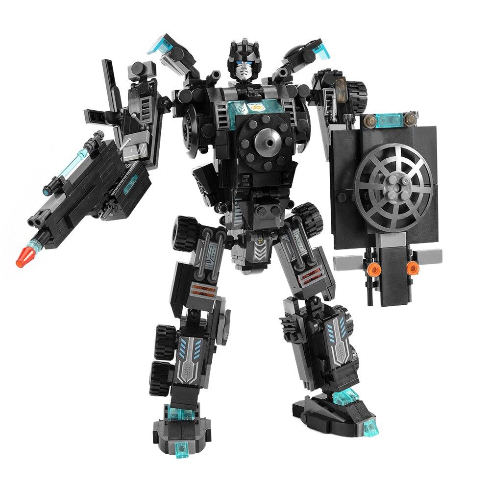 City Series Police Station Swat Building Blocks Fighting Robot Helicopter Bricks Kit Educational Toys For Children Gifts