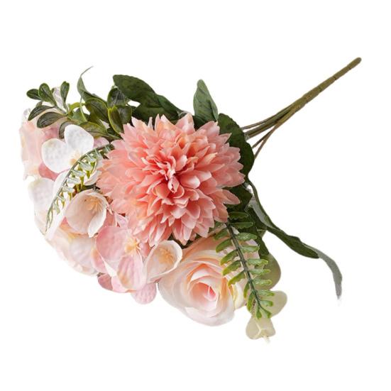 Искусственные цветы, реалистичный букет из искусственного шелка, многоразовые яркие поддельные цветы для домашнего офиса, украшения обеденного стола