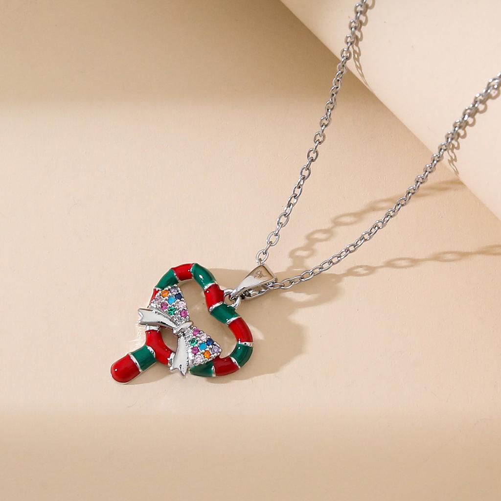 European Hot Sale Christmas Series Pendant Necklaces Light Luxury Gift TungstenCross Chain Necklaces