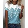 Летняя женская футболка, модные топы с короткими рукавами, повседневная футболка с круглым вырезом и 3D цветочным принтом для женщин, одежда Y2k, свободные футболки, топы