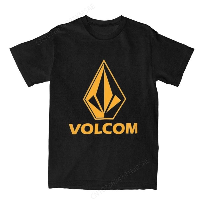 Oversized T Shirt Yellow Growth Sports Volcoms Cotton TShirts Hip Hop Tee Shirt for Unisex Summer Fun Short Sleeve Clothes