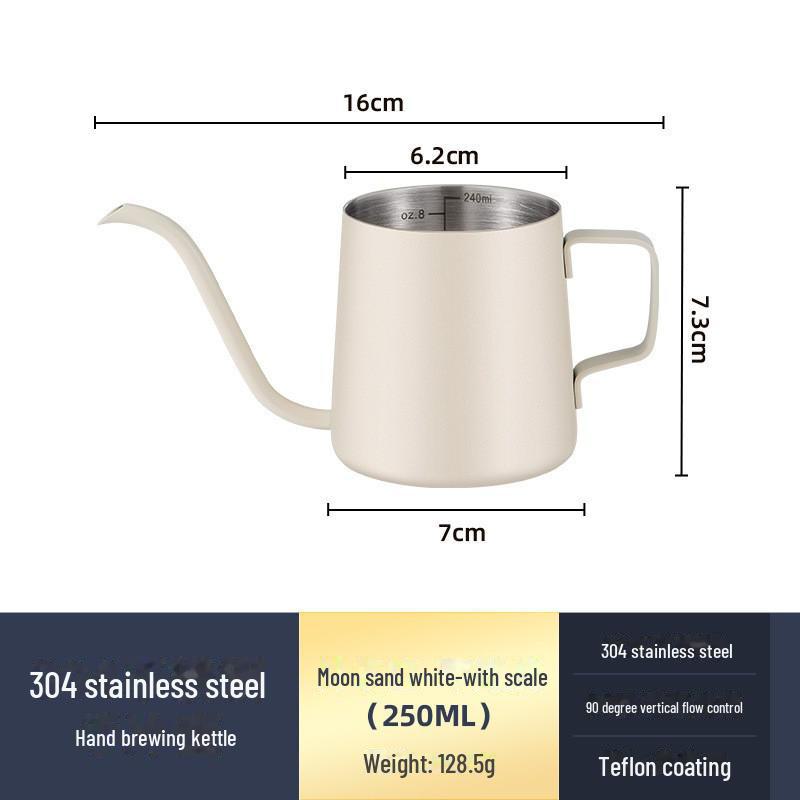 Hand Stainless Coffee Steel 304 Brewer With Hanging Ear And Long Spout