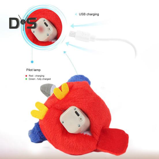 Электрическая игрушка-головоломка для кошек, перезаряжаемая, хлопающая утка, портативная, против укусов, интерактивная игрушка для кошек, бьющая крыльями утка, котенок, плюшевые игрушки