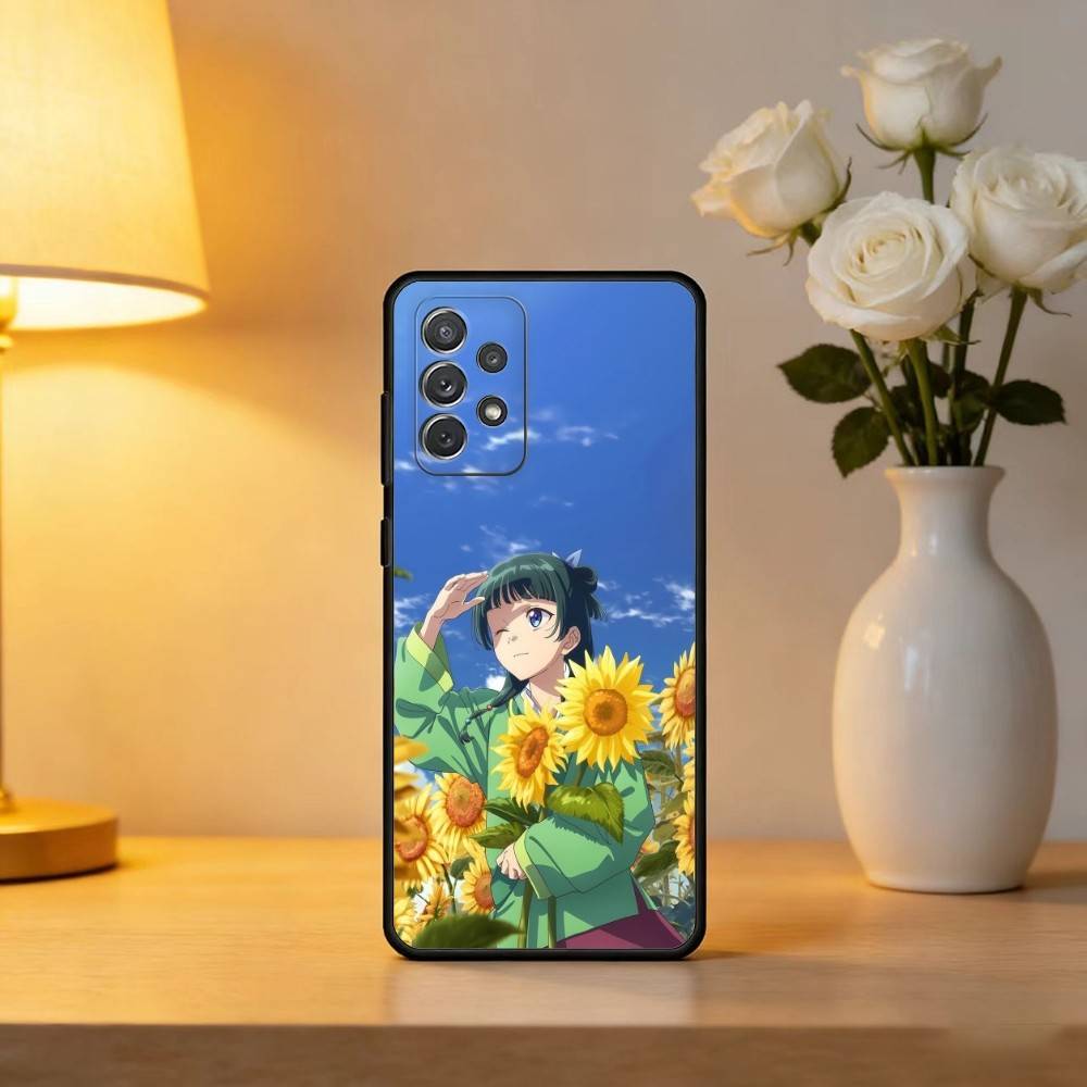 The Apothecary Diaries Maomao Soft Silicone Black Cover Phone Case For Samsung Galaxy A73,A72,A71,A70,A53,A52,A51