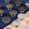 5pcs Replacement No-Sewing Metal Button Detachable Pants Pins Portable Repair Kit