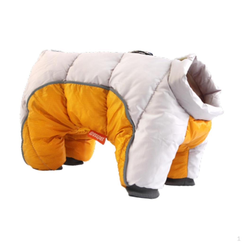 Dog Coat Zipper, Waterproof Windproof Thick Warm, Reflective Apparel, Warm Clothes for