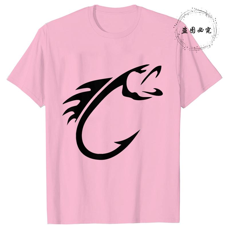 Summer Fishing Hook Printed T Shirts for Men Short Sleeve T-Shirt Tops Men's Tees Shirts Fashion Casual Fishing Lover Tshirt