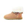 UGG CLASSIC MINI Медвежонок Мокко Новое Поступление Коробка Овчина Термо Водонепроницаемые Короткие Снегоступы Женские Коричневые 1016222-CHE(Команда-)