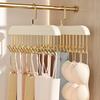 Вешалка для одежды с 8 крючками, вешалка для пальто, держатель для жилета, вешалка для нижнего белья из цельного дерева, экономящая место, многоцелевая вешалка для организации гардероба