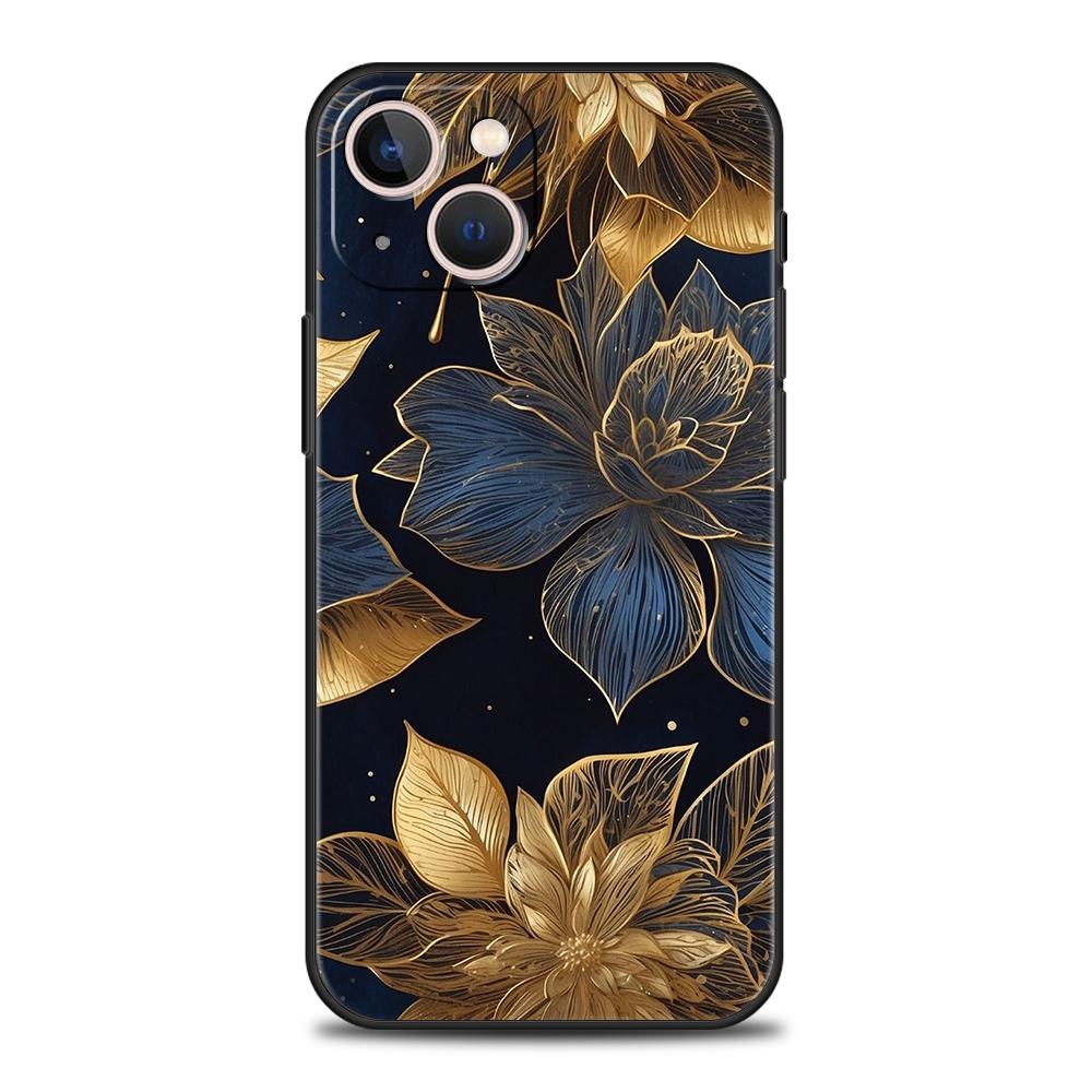 Цветочный чехол для телефона iPhone 16 15 14 13 12 Pro Max 11 Pro Max 7 8 Plus XS XR Ударопрочный силиконовый мягкий чехол Fundas Capas Сумки