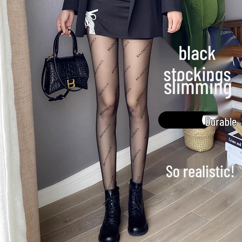 Женские сексуальные колготки ультратонкие с узором из букв, устойчивые к зацепкам