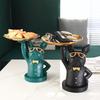 Скульптура французского бульдога, поднос для хранения ключей и украшения у входа в дом, брелок для ключей, держатель для монет, подарок на новоселье