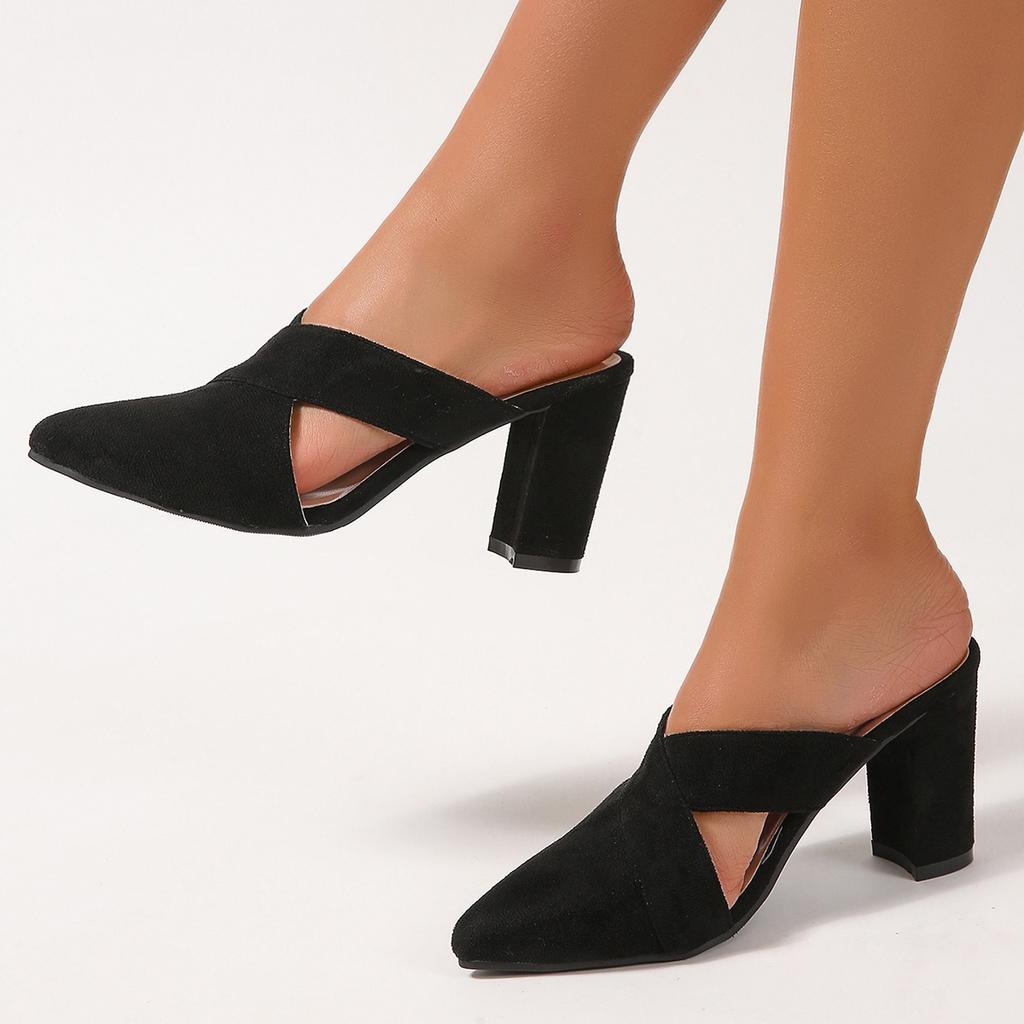 Модные туфли-лодочки на высоком каблуке с острым носком, женские сандалии, весенние модные туфли-лодочки, женская обувь, сексуальные модные сандалии баотоу, новая летняя обувь для женщин