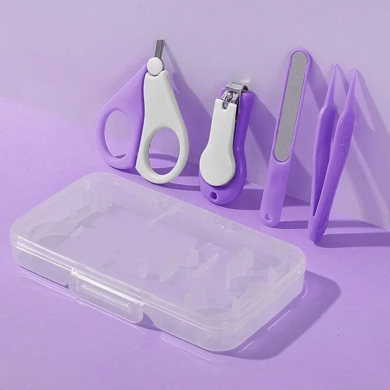 Набор для ухода за ногтями новорожденных, детский маникюрный набор, безопасные ножницы, набор из 4 предметов, набор для ухода за детьми, медицинские наборы, инструменты для ухода за младенцами