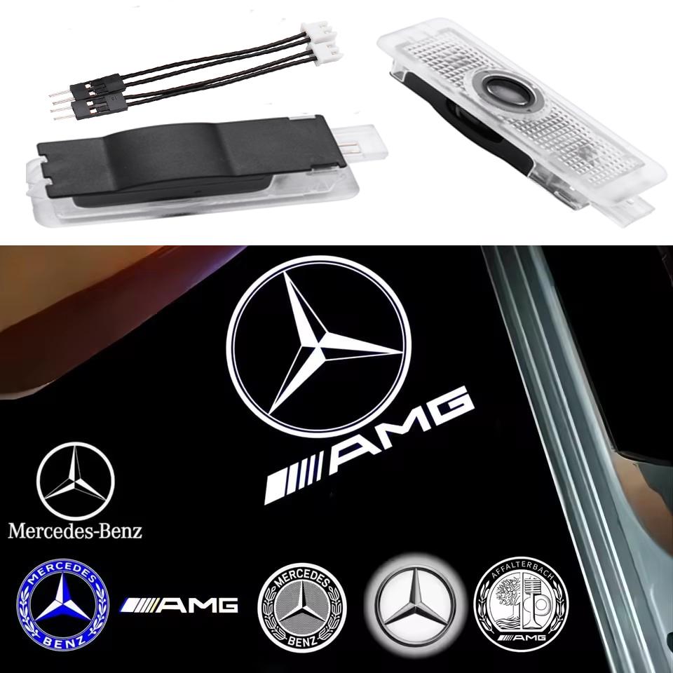 AAVN1 2Pc Car Door Projector Laser Lamp Car Door Welcome Light For Mercedes Benz C117 W117 E Couple C207 A207 C205 2015-2020 A205 W218