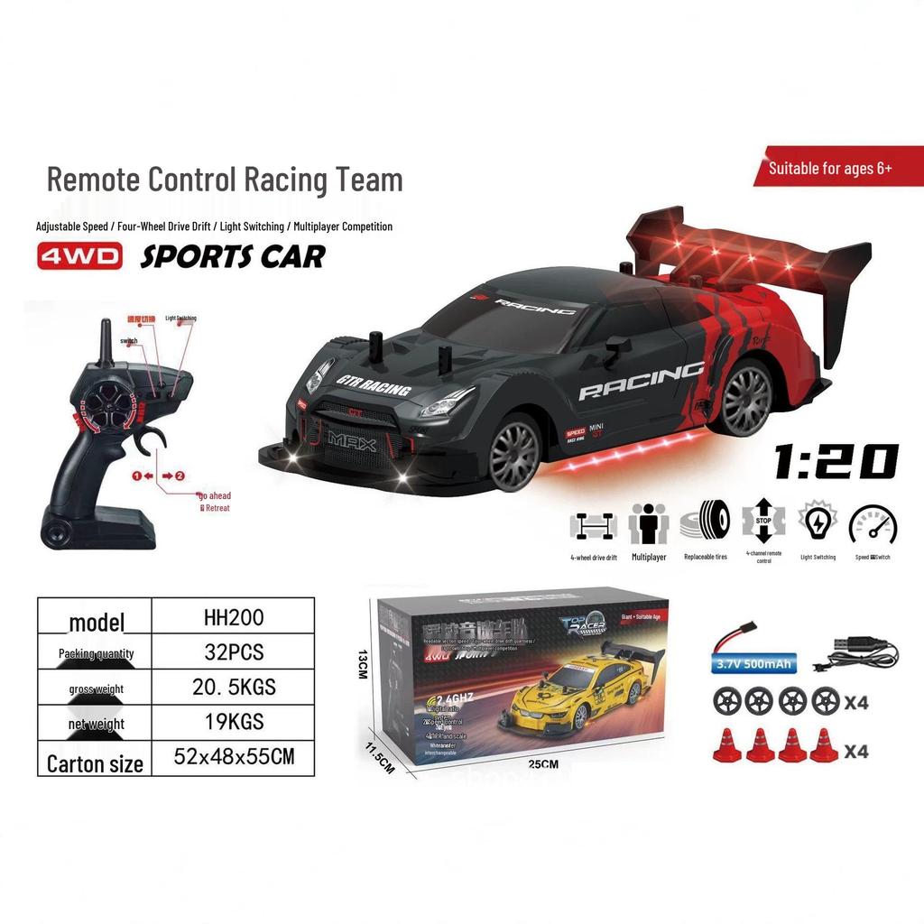 Высокоскоростная RC дрифт-машина: GTR Competition 4WD Mustang
