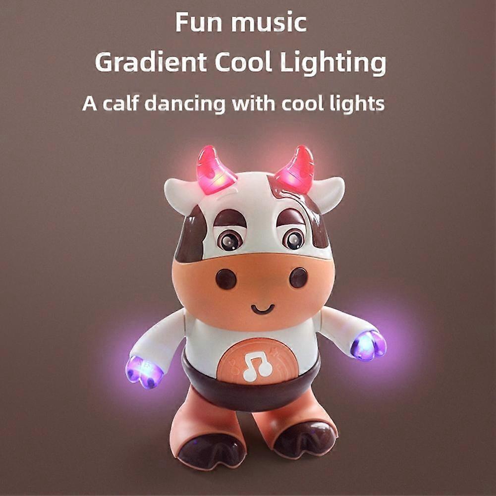 Light Up Dancing Cow for Active Fun,2025 New Musical Dancing Toy with LED Lights