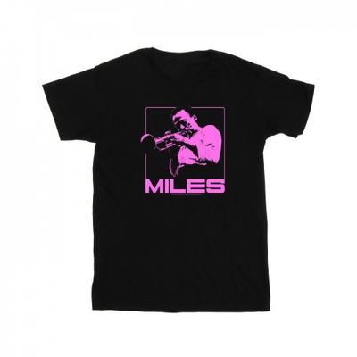 Мужская розовая квадратная футболка Miles Davis