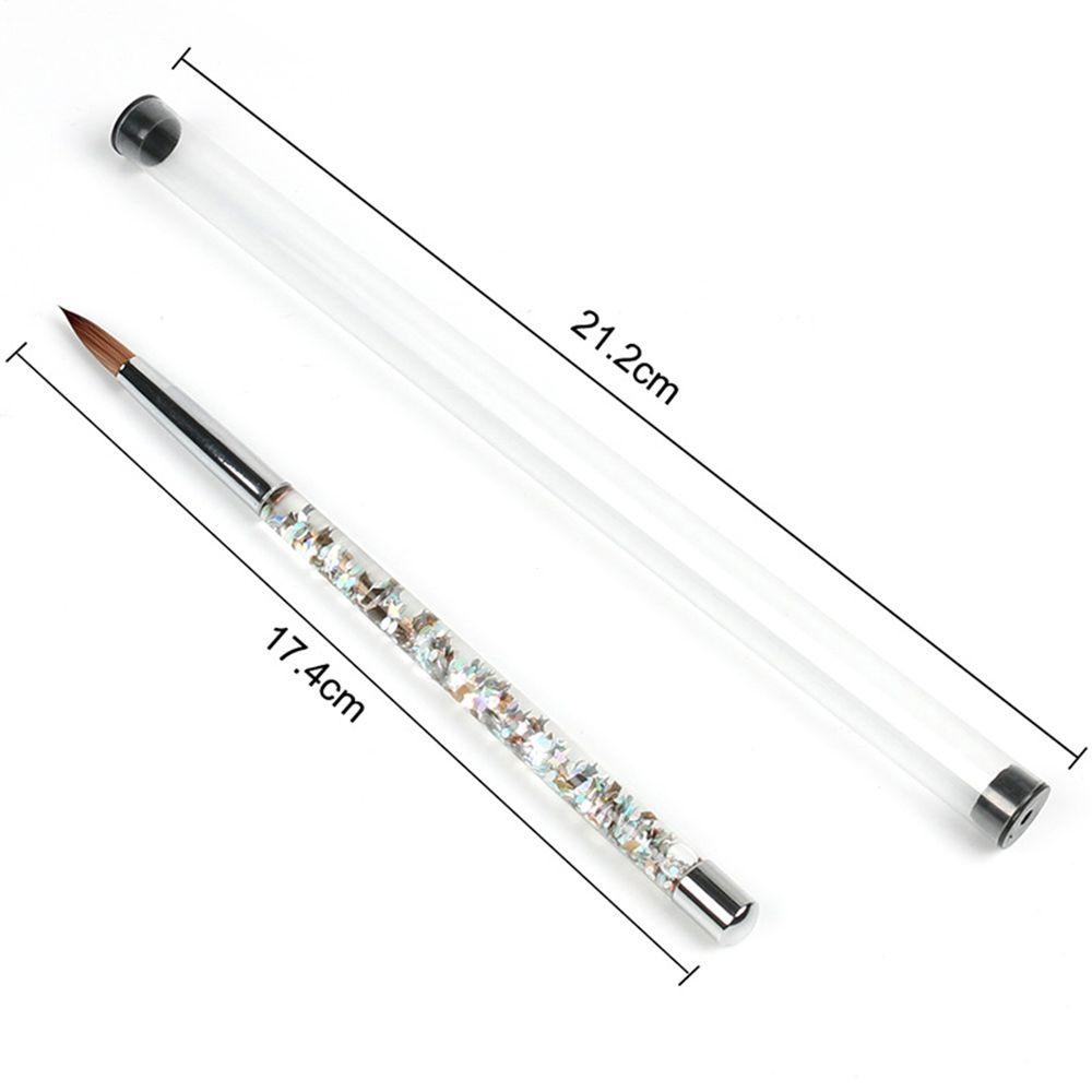 Гель-лак для ногтей, кисть для маникюра, 100% нейлон для акриловой пудры, кисть для дизайна ногтей, акриловая кисть для ногтей