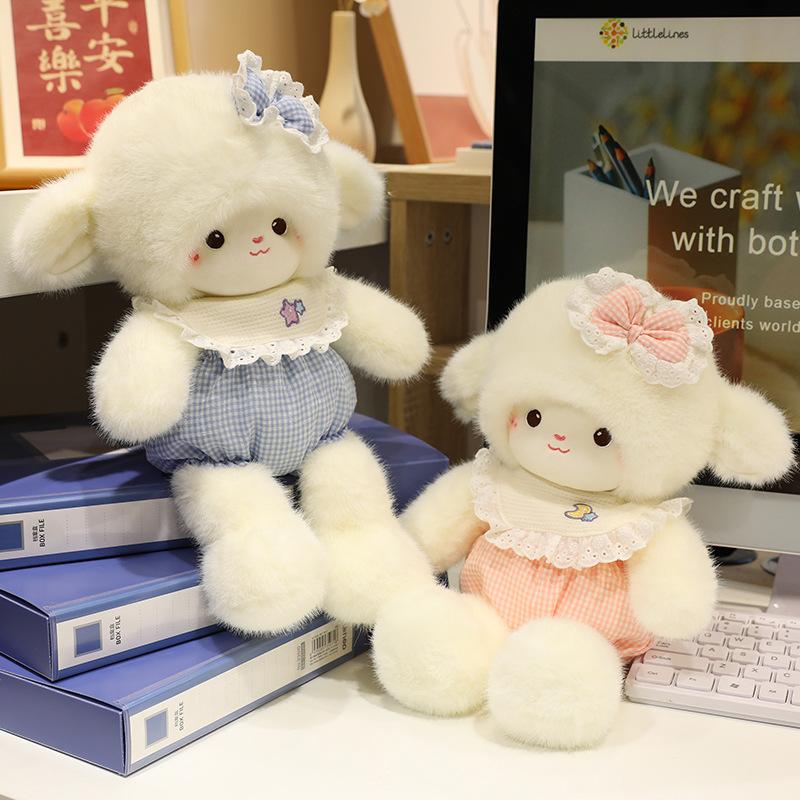 New cute running paradise lamb plush toy lamb doll girl sleeping doll soothing companion gift