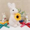 Украшение Зайчик Пасхальное Украшение с Искусственным Мхом Смоляное Ядро Водонепроницаемое Устойчивое к УФ-лучам Наружный Весенний Декор для Центрального Элемента