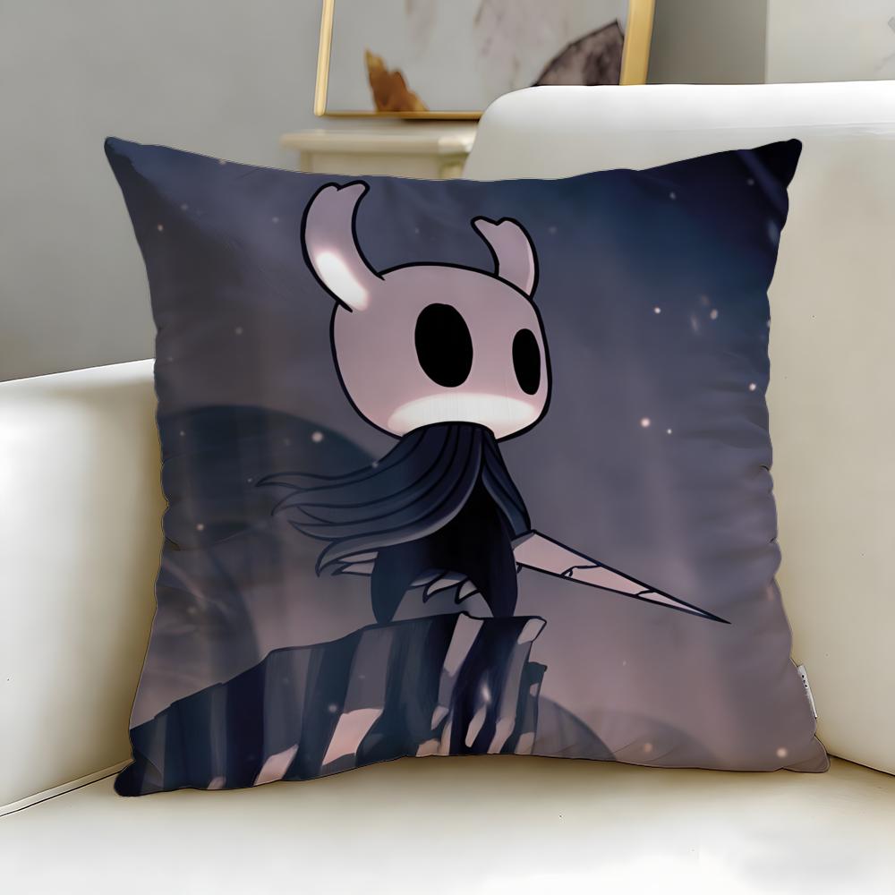 popular game Hollow Knight Cushion Cover Soft  EasyWash Pillow Case  Versatile for Couch Bed Travel and Office