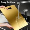 Titanium Cutting Boards for Kitchen Stainless Board 304 Steel Thickened Double Sided Food Grade Portable Fruit Meat Chopping