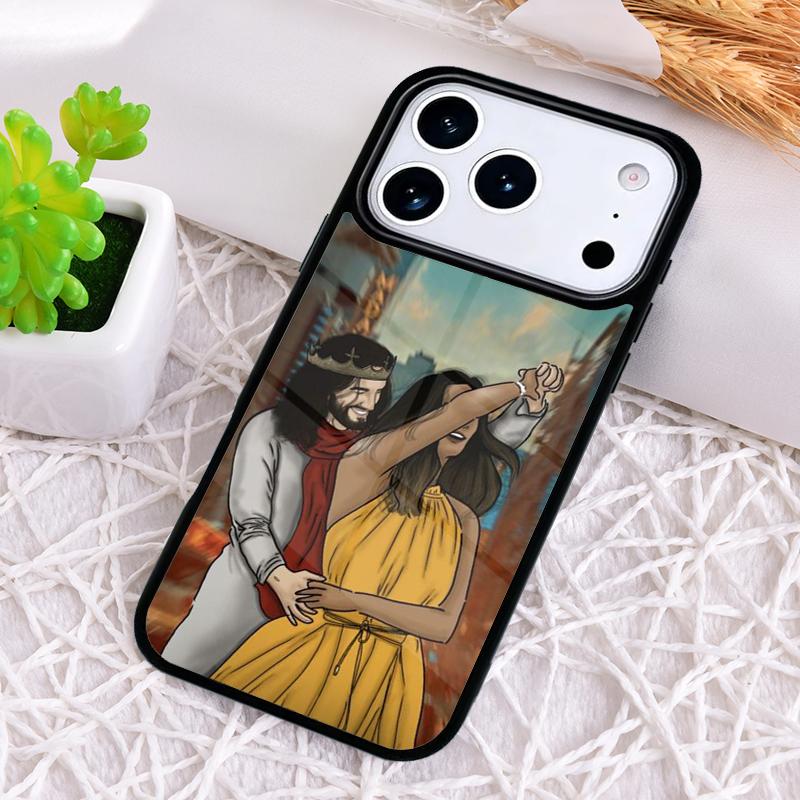 Чехол для телефона Jesus Couple Amen Cruz Amor для iPhone 17 Air 16 15 11 12 14 13 Pro Max Ударопрочный чехол
