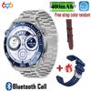 Бизнес Ultimate Smart Watches Men Blue Tooth Call Compass NFC 100+ Sprots Mode Smartwatch Водонепроницаемый Фитнес Монитор Сердечного ритма